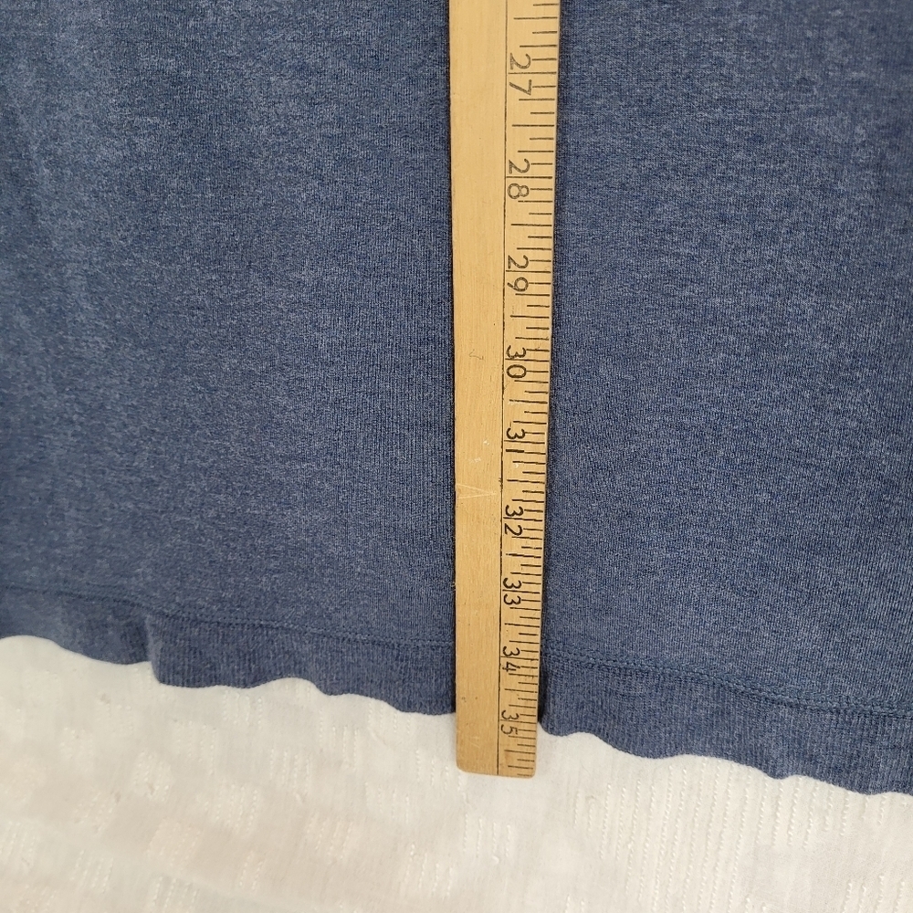 Active Life scoop neck cap sleeves athletic athleisure denim blue dress sporty M - Picture 2 of 8